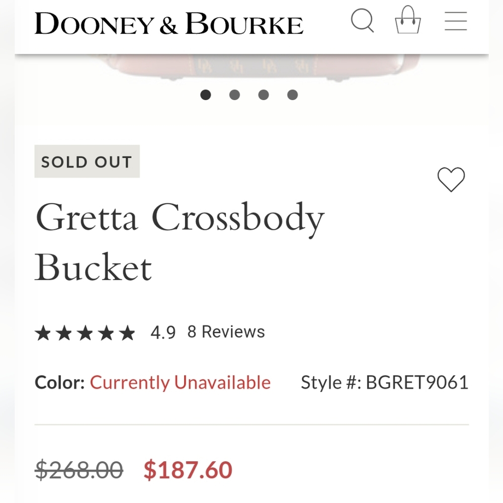 NWT Dooney and Bourke "Gretta" Crossbody Bucket Bag Color Sea Foam - Picture 11 of 12